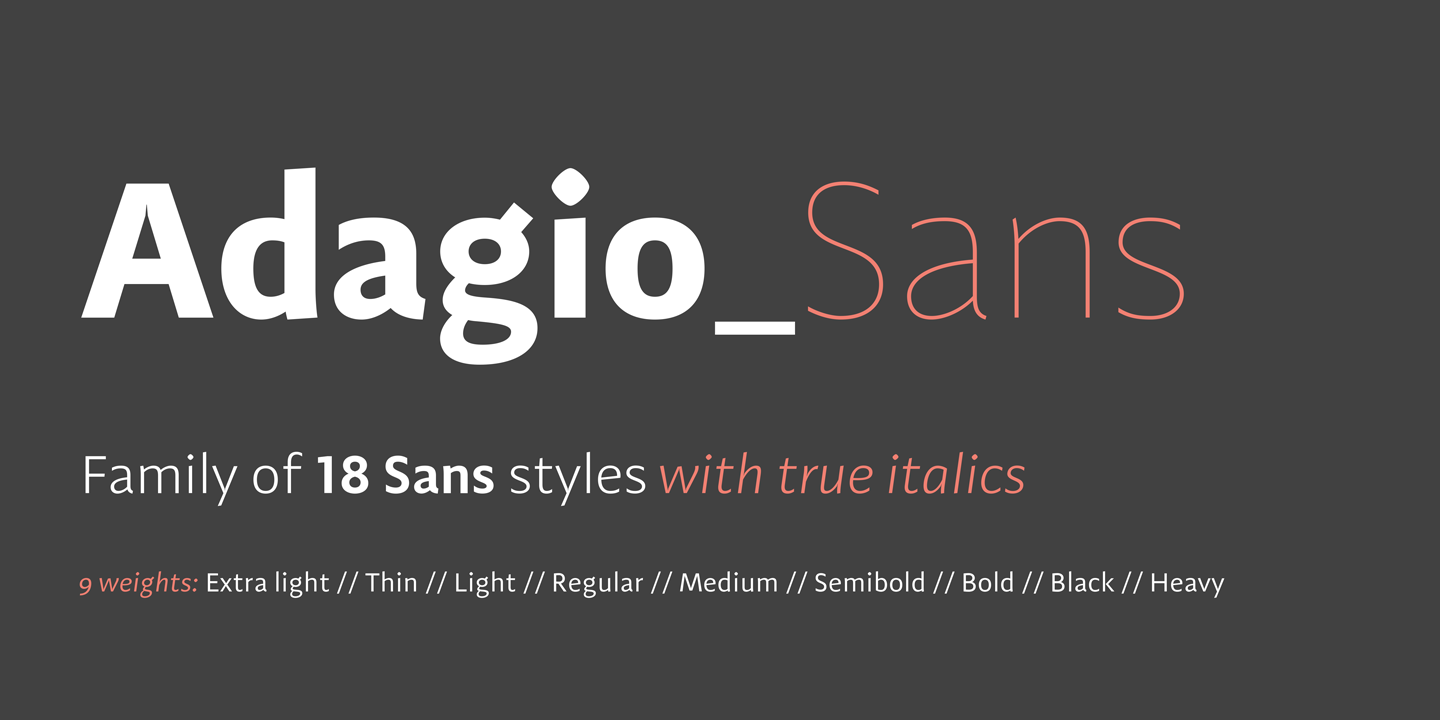Example font Adagio Sans #5